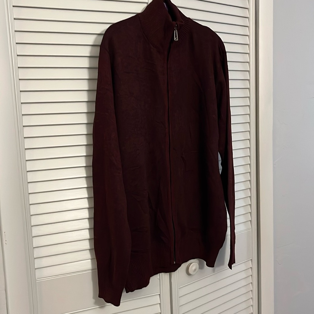 True Rock  Merlot Sweater Full Zip XXL